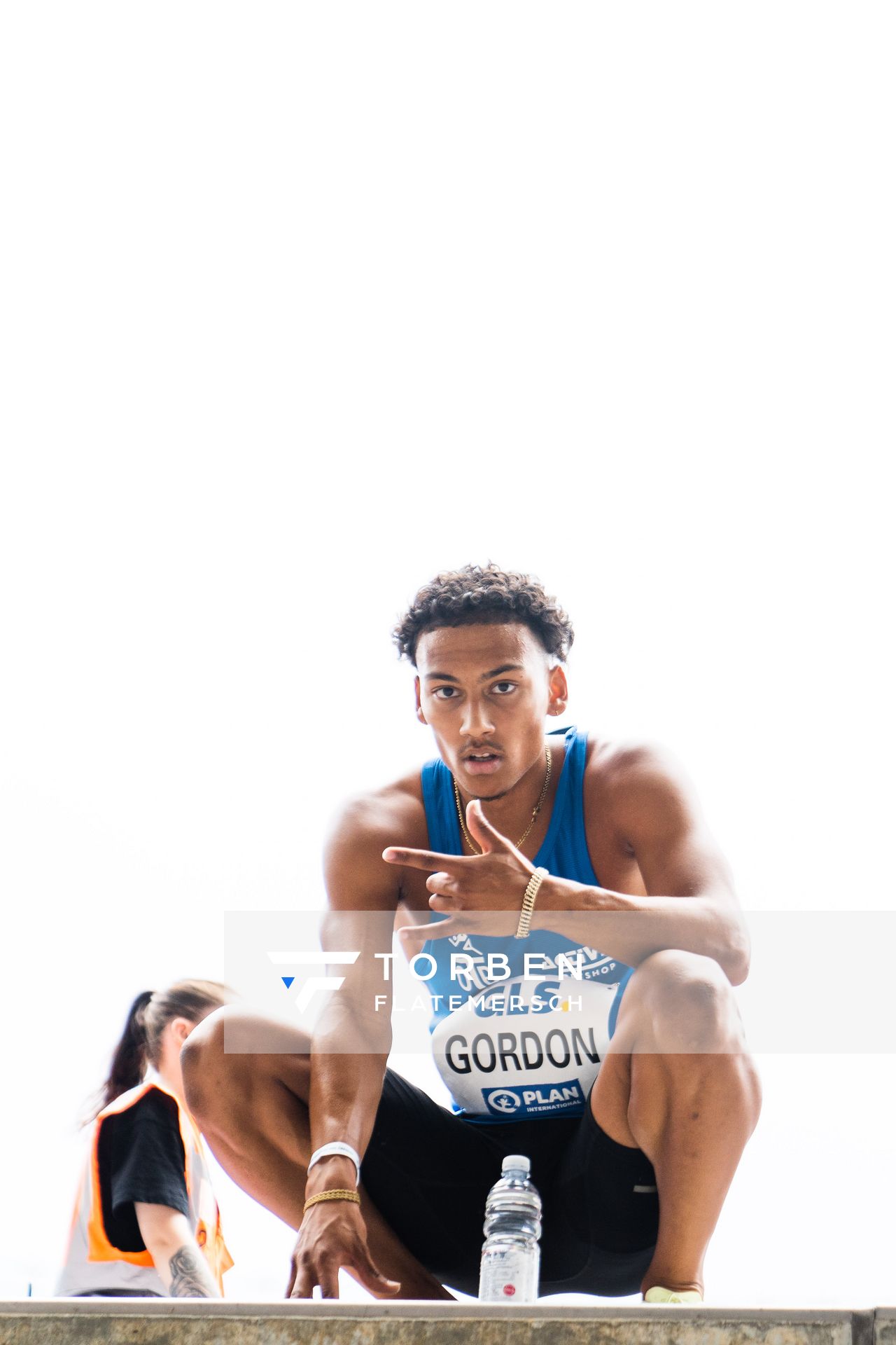 Jordan Gordon (OTB Osnabrueck) waehrend der deutschen Leichtathletik-Meisterschaften im Olympiastadion am 25.06.2022 in Berlin